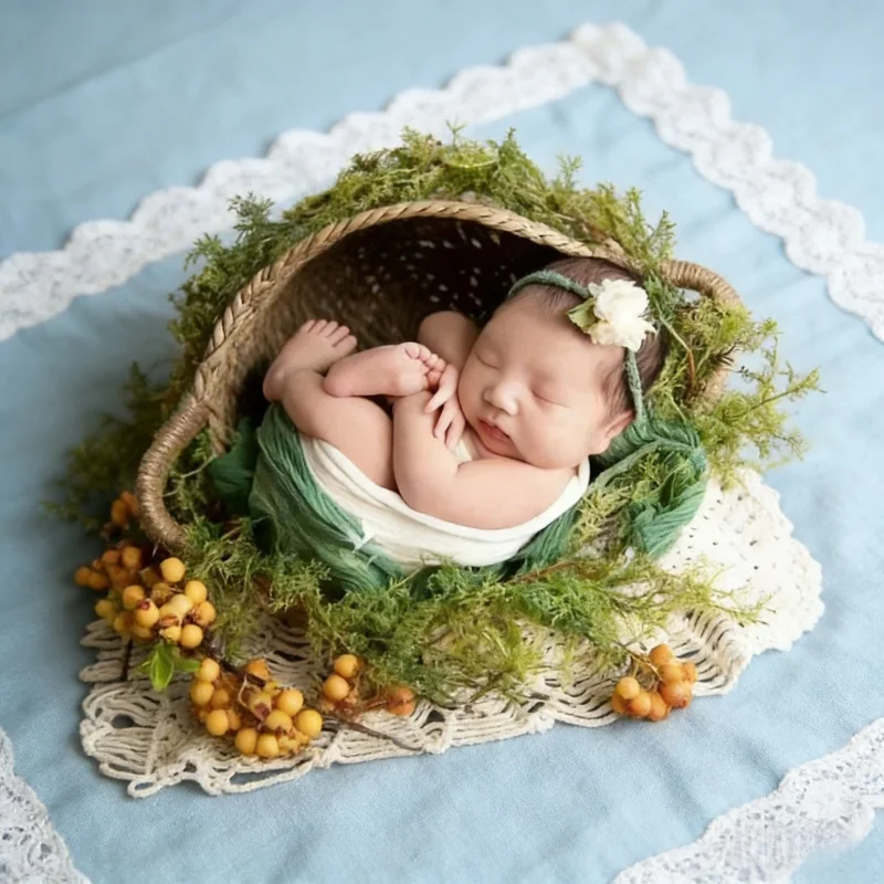 Photography Framing - Cesto Rotondo in Rattan Intrecciato con
